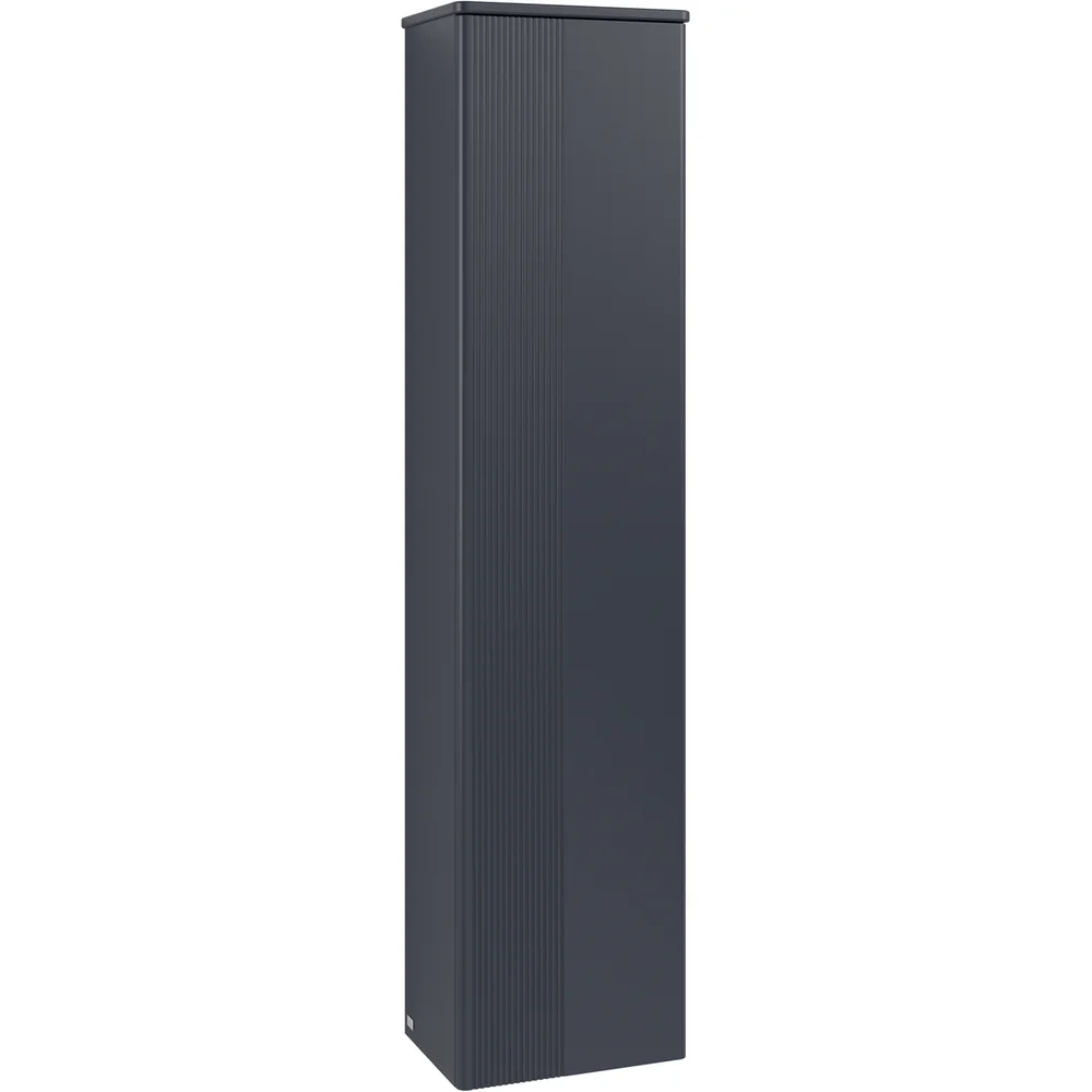 V&B ANTAO HØYSKAP 1 DØR RILLET 414X1719X287 HØYRE BLÅ v:4117469