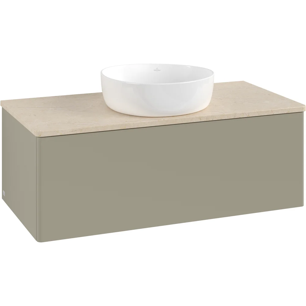 V&B ANTAO SERVANTSKAP 1 SKUFF GLATT 1000X360X500 U/KRANHULL M/LYS STENGRÅ/CRÉME v:4049430 V&B ANTAO SERVANTSKAP 1 SKUFF GLATT 1000X360X500 U/KRANHULL M/LYS STENGRÅ/CRÉME v:4049430