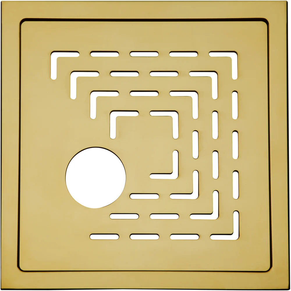 DESIGN SLUKRIST N°19 20X20CM M/UTHUGG POLERT MESSING v:7548078