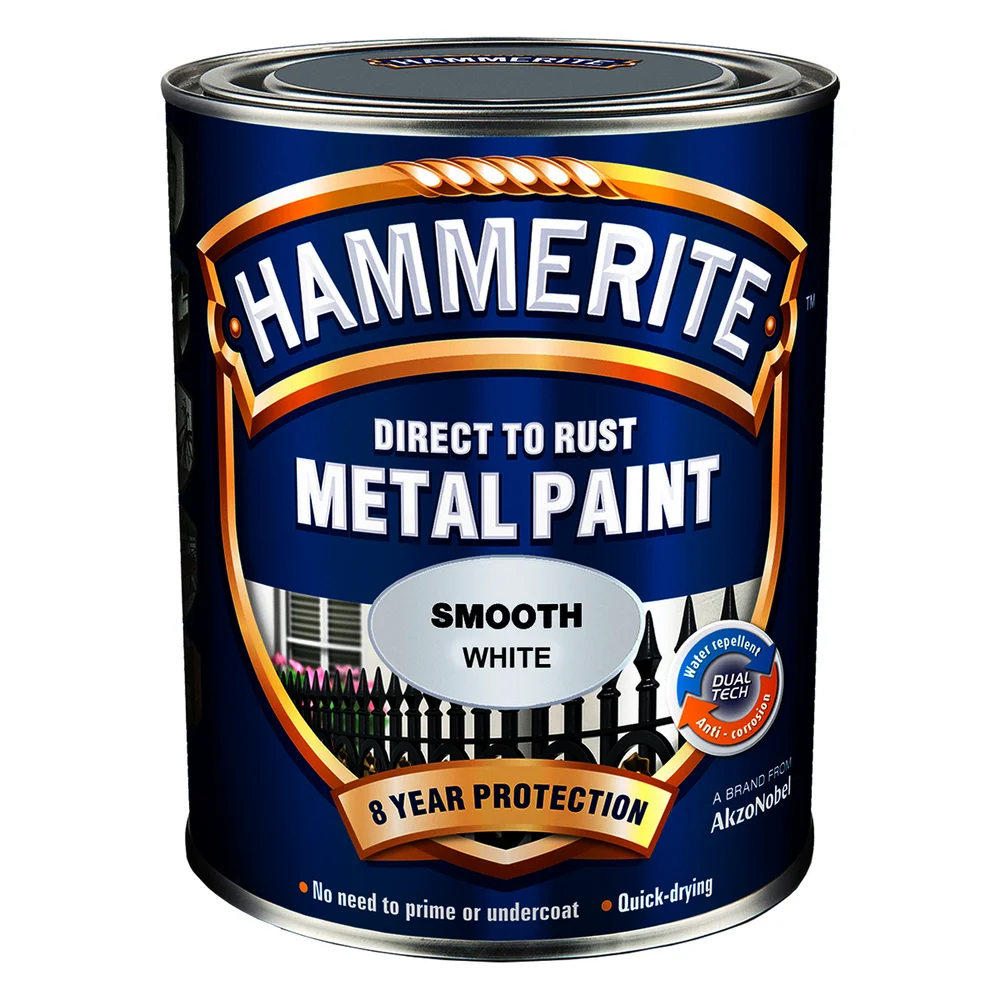 HAMMERITE SMOOTH FINISH HVIT 0.25L v:7801492