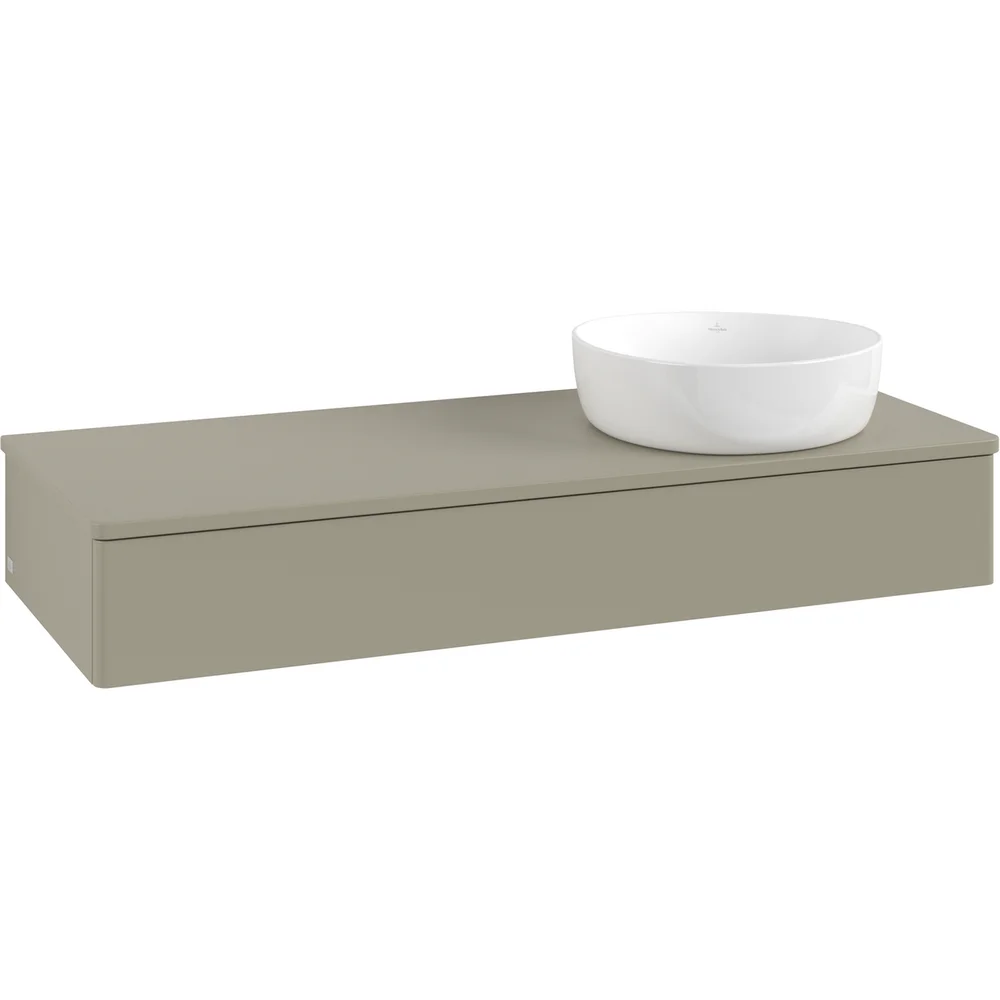 V&B ANTAO SERVANTSKAP 1 SKUFF GLATT 1200X190X500 HØYRE U/KRANHULL M/LYS STENGRÅ v:6275192 V&B ANTAO SERVANTSKAP 1 SKUFF GLATT 1200X190X500 HØYRE U/KRANHULL M/LYS STENGRÅ v:6275192