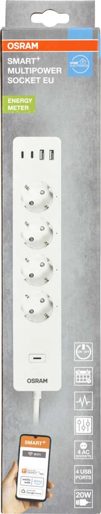 OSRAM Smart+ Multi-stikkontakt v:9991607 OSRAM Smart+ Multi-stikkontakt v:9991607