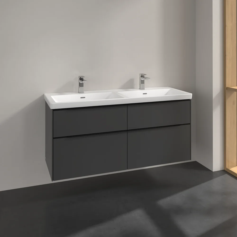 V&B SUBWAY 3.0 SERVANTSKAP 127X57 F/DOBBEL SERVANT BLACK GRAPHITE HÅNDTAK I VOLCANO v:7166185