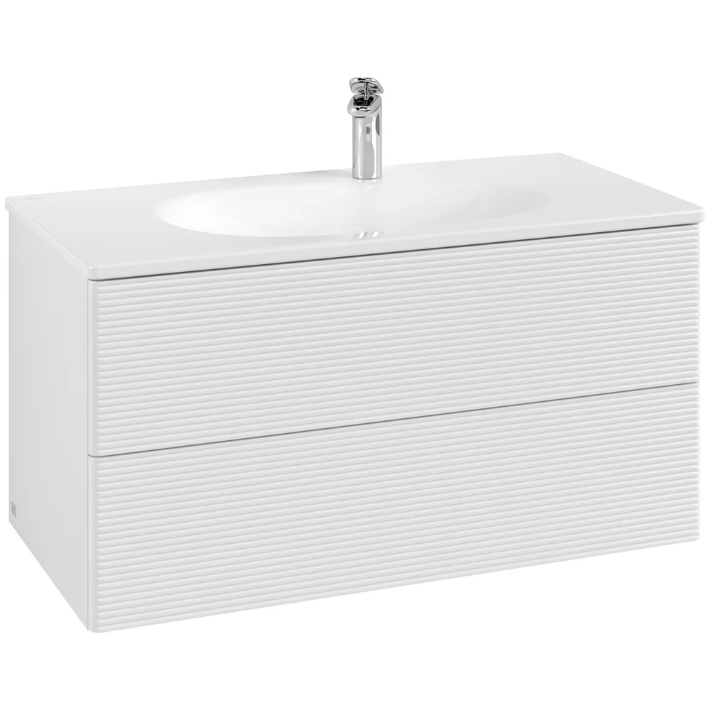 V&B ANTAO SERVANTSKAP 2 SKUFFER RILLET 988X504X496 HVIT v:2691964