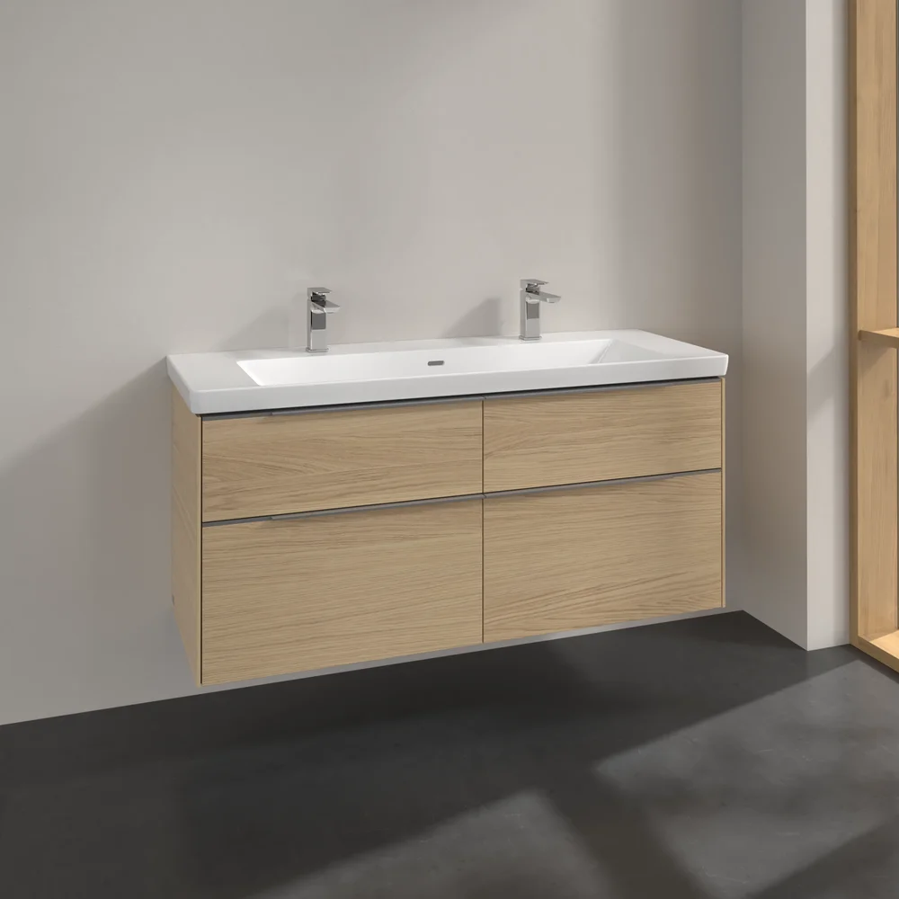 V&B SUBWAY 3.0 SERVANTSKAP 127X57 NORDIC OAK HÅNDTAK I KROM v:9551770