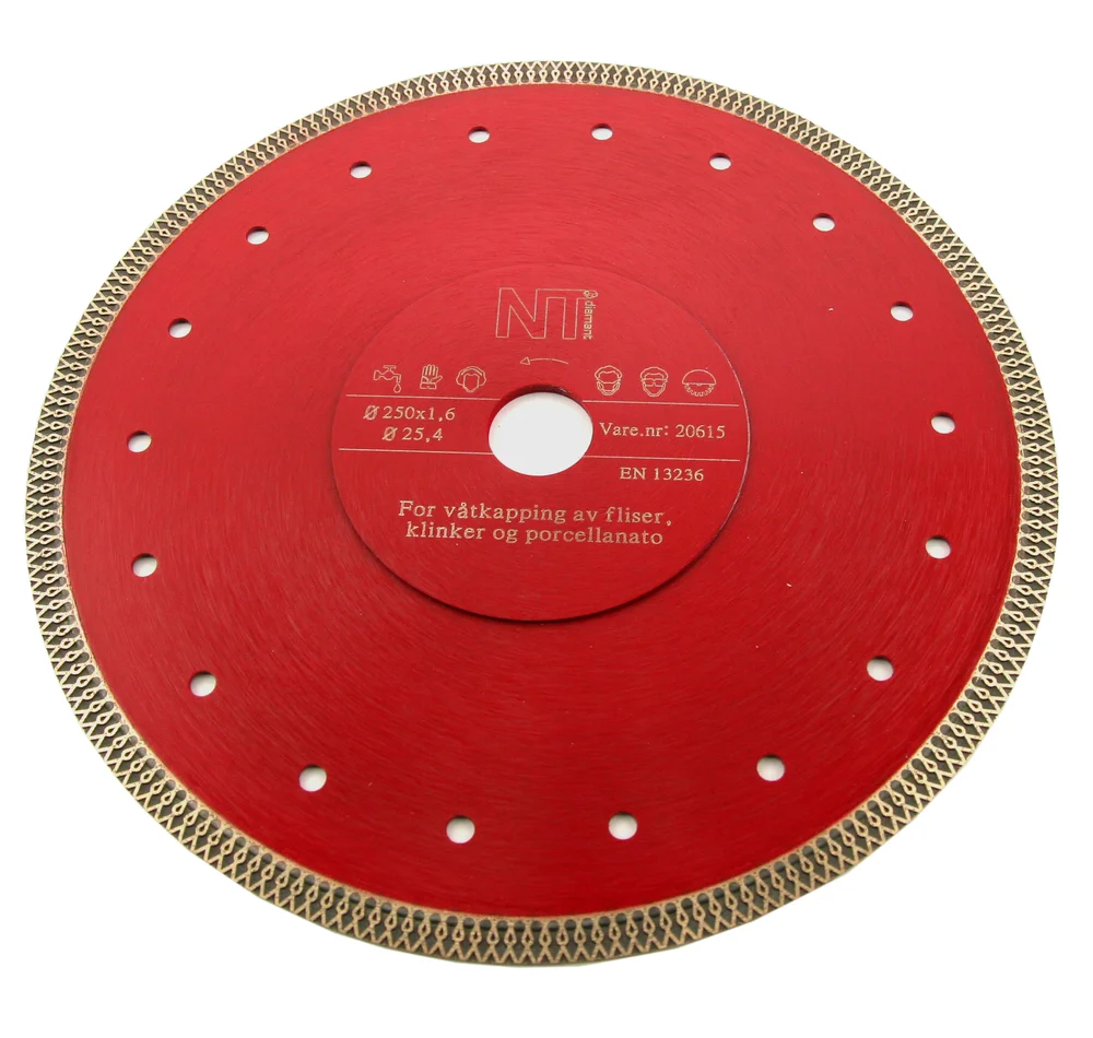 Diamantblad harde mate 250x25,4 våt nordic tools v:3663652