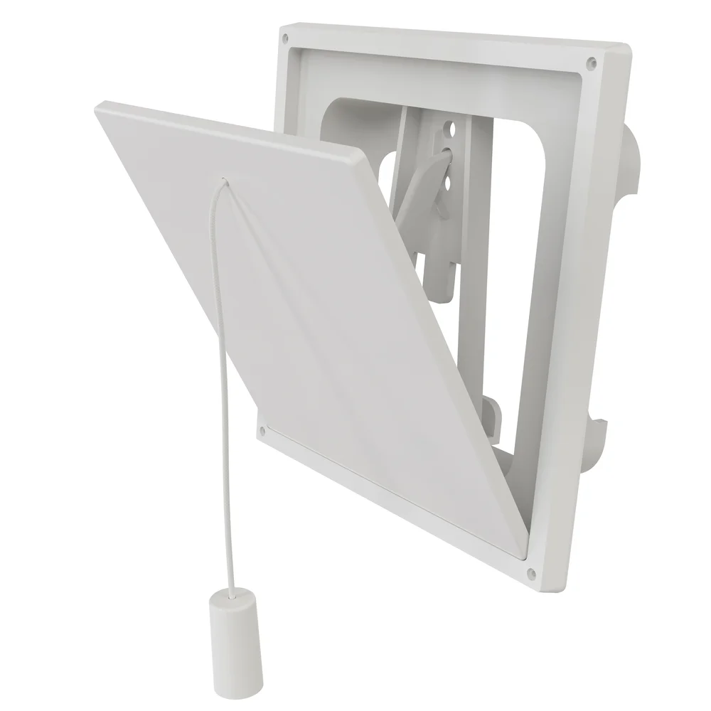 Klaffventil innvendig 100 x 100 mm hvit v:8348877