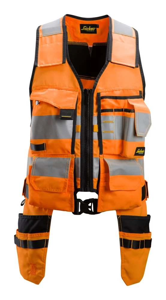 Håndverksvest 4230 AllroundWork kl.1 HiVis oransje/sort XL v:3873677
