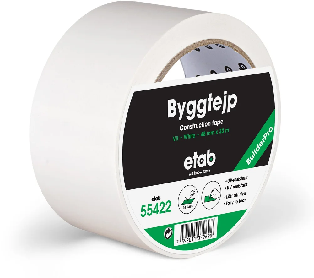 ETAB BYGGTEIP 55422 48MMX33M HVIT v:7785273 ETAB BYGGTEIP 55422 48MMX33M HVIT v:7785273