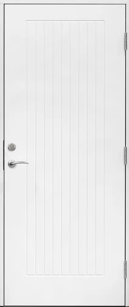 Ytterdør Saga 80x200 cm hvit venstre v:9238162