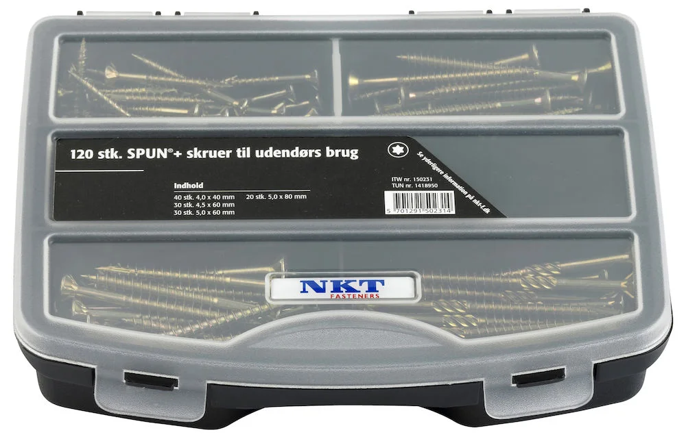 NKT sortimentskoffert spun+ utendørs liten v:3583573 NKT sortimentskoffert spun+ utendørs liten v:3583573