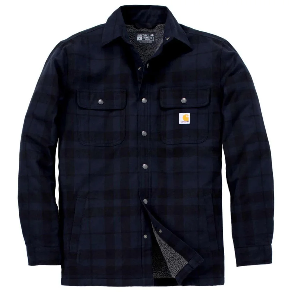 Carhartt Skjorte flanell, rutete, marinblå. v:6620555