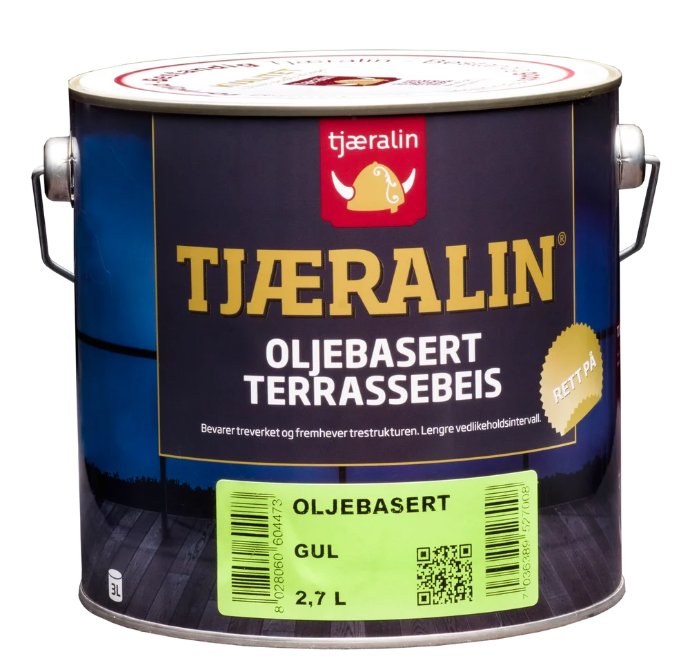 TJÆRALIN OLJE TERRASSEBEIS GUL 2,7L v:4462377 TJÆRALIN OLJE TERRASSEBEIS GUL 2,7L v:4462377