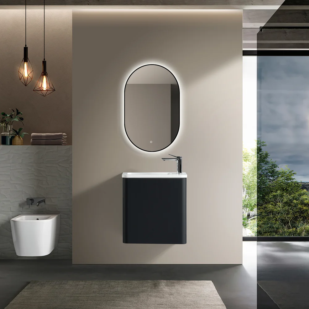 LIND OASIS SMALL 50 BADEROMSMØBEL VENSTRE SORT v:7138261 LIND OASIS SMALL 50 BADEROMSMØBEL VENSTRE SORT v:7138261