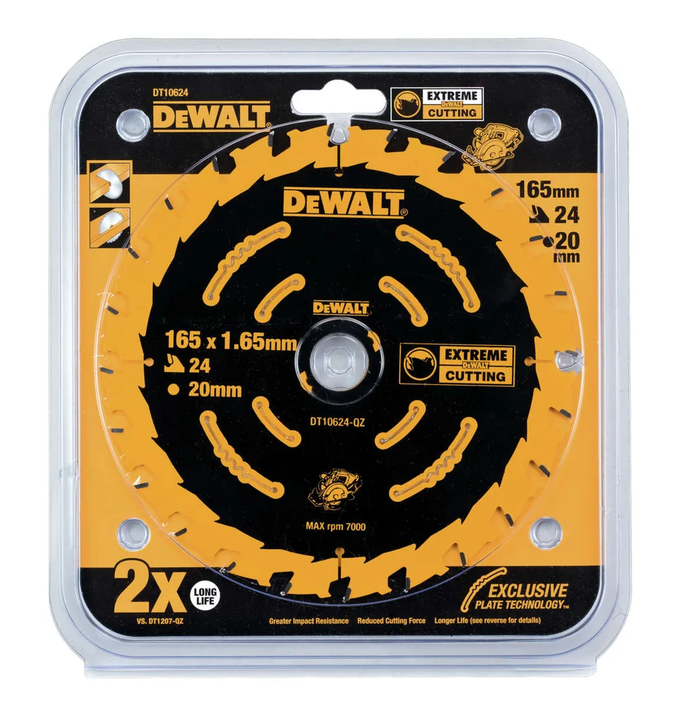 DeWalt sagblad elite 165X20 mm, 24 tenner v:1465661
