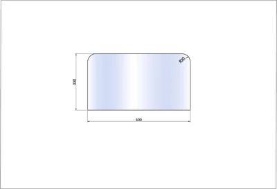 GULVPLATE 600X330X6MM KLART GLASS v:9265851