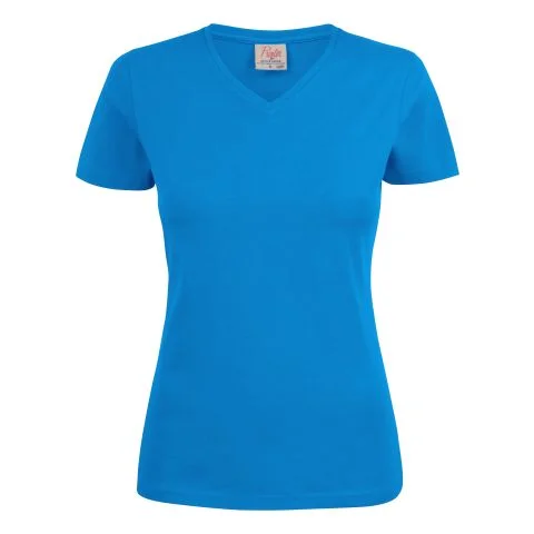 Heavy V-neck Lady Printer T-skjorte 3121032