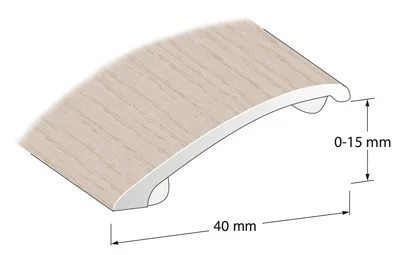 NIVÅLIST FIX HVIT EIK 2000X40X10MM v:5928076