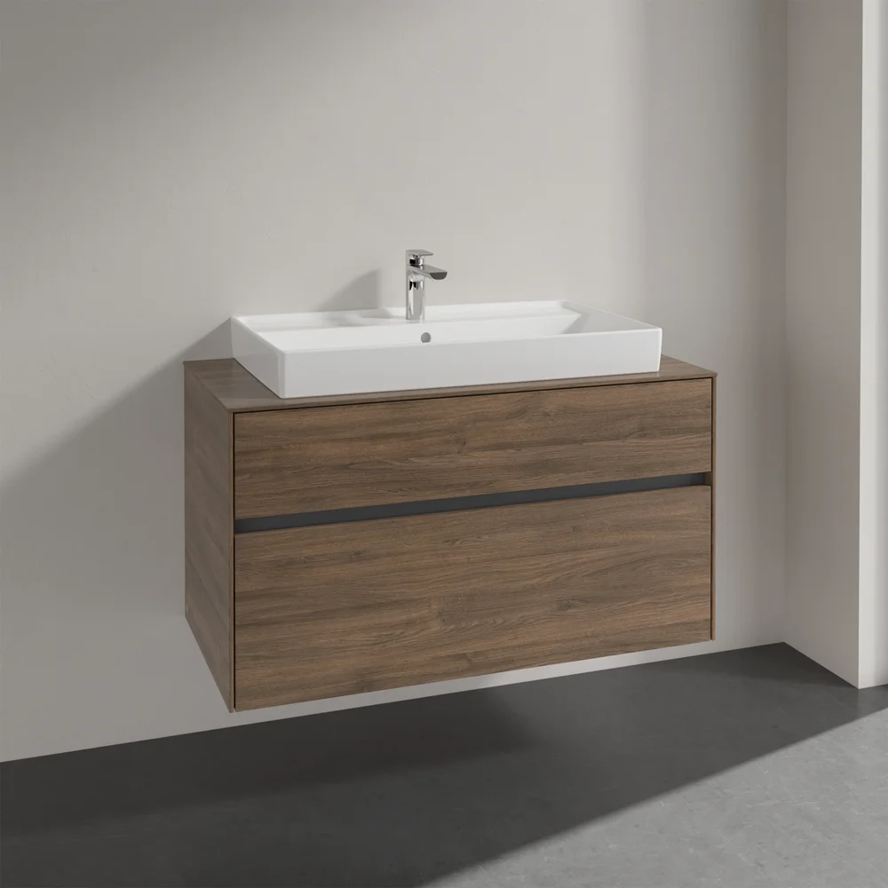 VILLEROY & BOCH COLLARO SERVANTSKAP 100 FOR SERVANT MIDT 80 CM M/2 SKUFFER ARIZONA EIK v:7922652