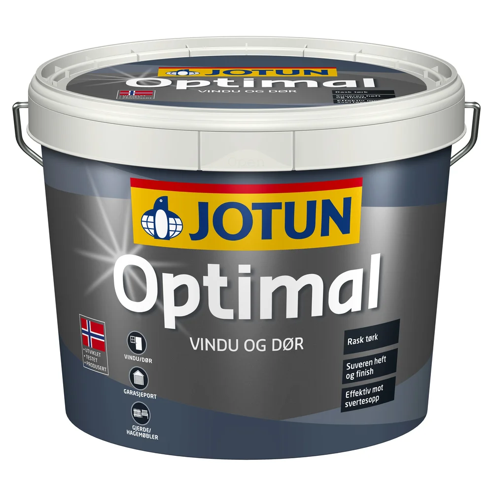 Jotun Vindu og dør oksydrød 2,7 liter – utvendig maling med rask tørk v:7519407
