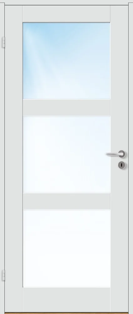 Innerdør Stil 3 med glass hvit 70×210 cm v:9429961