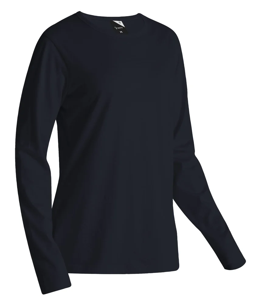 T-SKJORTE BASIC G1120 LANGERMET DAME MARINE v:4716784