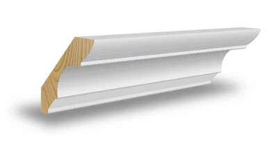 Taklist profilert CW340 furu 20x68x4400 hvit v:4941931
