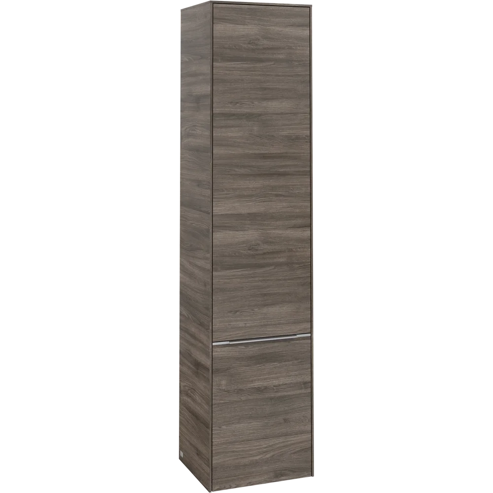 V&B SUBWAY 3.0 HØYSKAP 40X171 VENSTRE 2 DØRER STONE OAK HÅNDTAK I KROM v:5718363