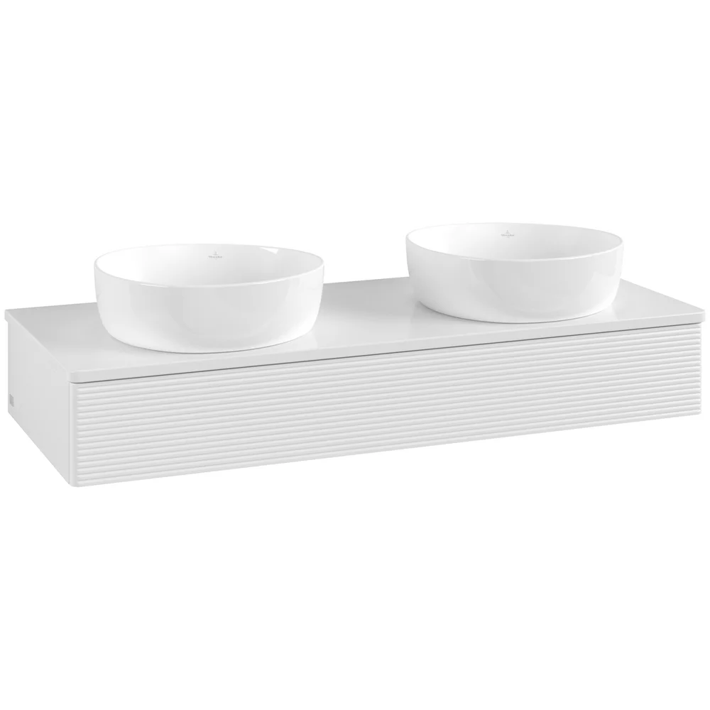 V&B ANTAO SERVANTSKAP 1 SKUFF RILLET 1200X190X500 FOR 2 SERV. U/KRANHULL HVIT v:8011065