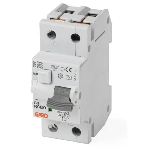 RCBO GS C20A 2P Garo Personbeskyttelsesautomat 3027488