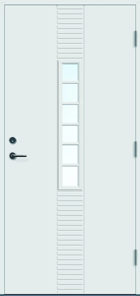 Ytterdør Lillehammer kompakt med glass hvit høyre 100×190 cm v:9065584 Ytterdør Lillehammer kompakt med glass hvit høyre 100×190 cm v:9065584