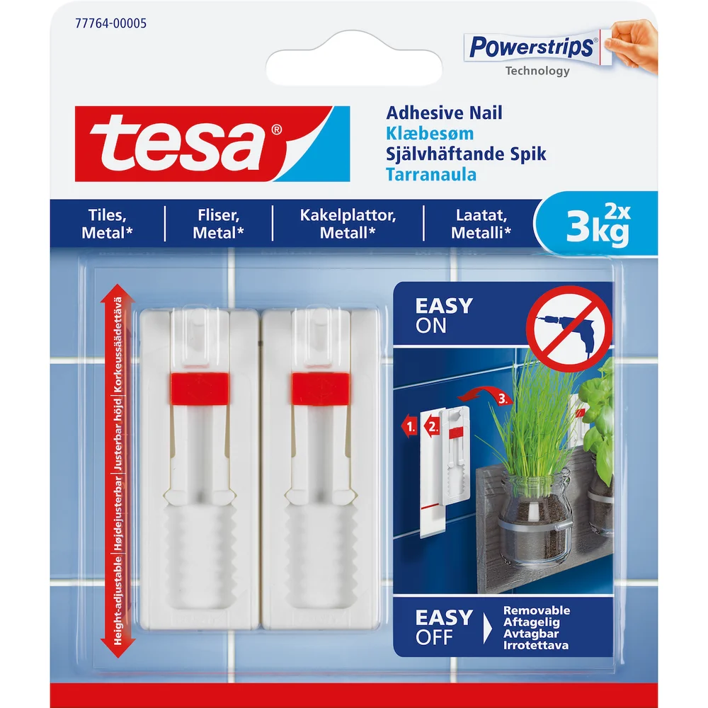 TESA JUSTERBAR LIMSPIKER FLIS OG METALL 2X3KG v:1188226 TESA JUSTERBAR LIMSPIKER FLIS OG METALL 2X3KG v:1188226
