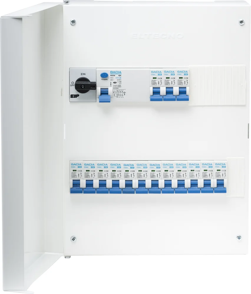 Gelia Normsentral, metall, 2-radet for 2x12 moduler v:4834478