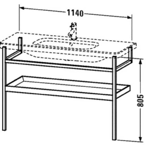 Durastyle DS988404376 Duravit Benkonstruksjon 4045735