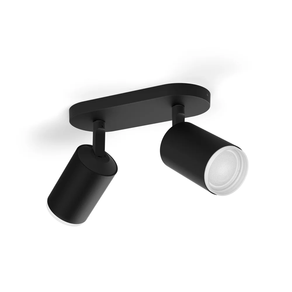 Philips Hue Taklampe spotlight Fugato HUE, 2×4,2W, svart v:3366379 Philips Hue Taklampe spotlight Fugato HUE, 2×4,2W, svart v:3366379