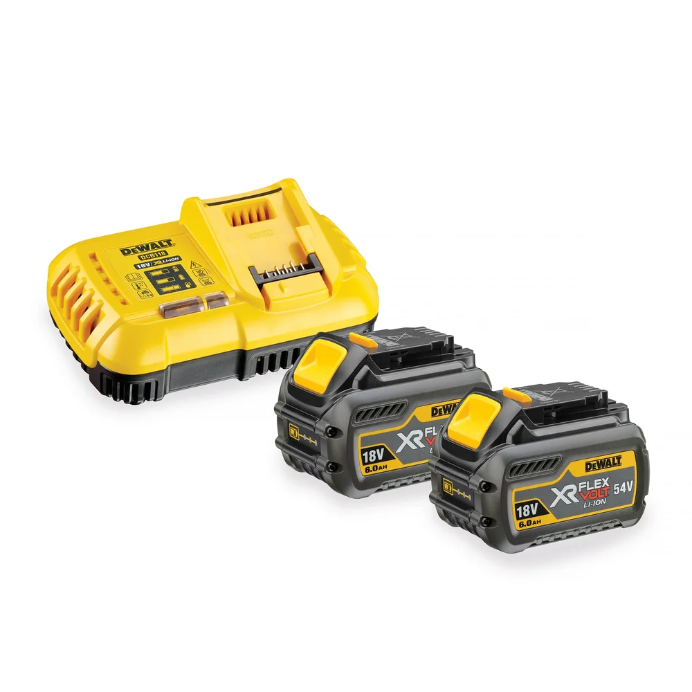 Dewalt Batterisett, 2 stk 18-54V 6,0Ah & lader DCB118, DCB118T2 v:6706592