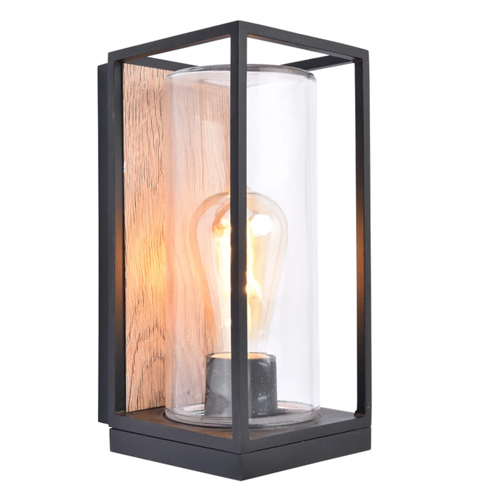 LUTEC TRADITION FLAIR VEGGLAMPE MATT SORT/TRE v:1962615