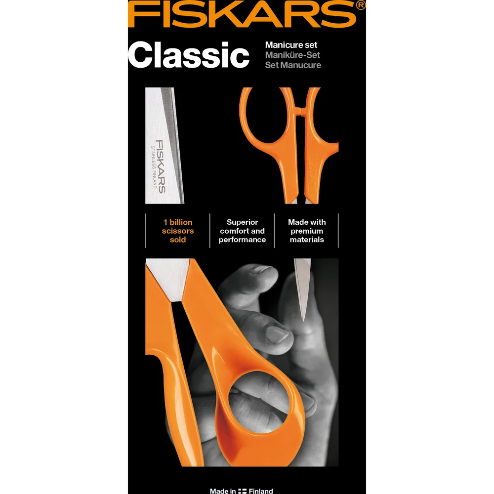 FISKARS CLASSIC SAKSESETT, UNIVERSAL OG NEGLSAKS KURVET v:1226103