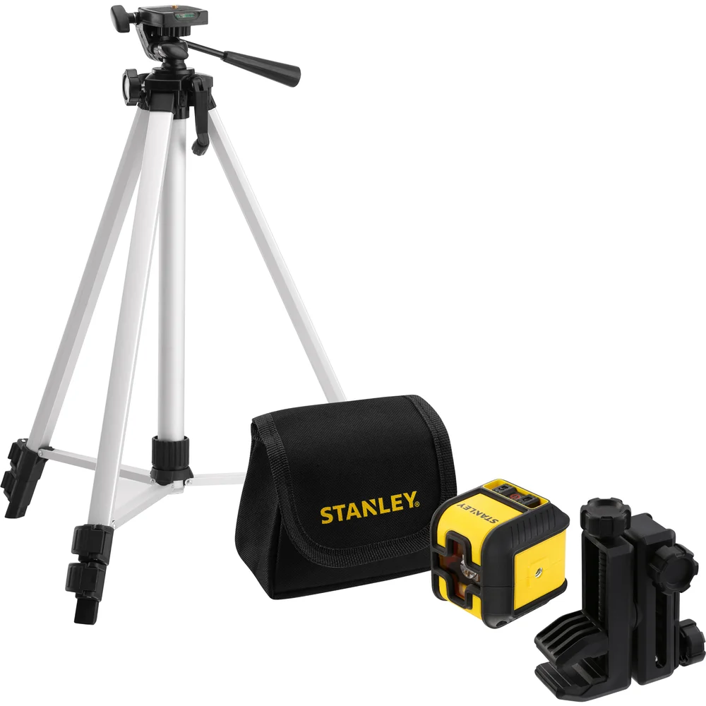 STANLEY CUBIX KRYSSLINJELASER RØD MED STATIV OG VESKE v:7518359 STANLEY CUBIX KRYSSLINJELASER RØD MED STATIV OG VESKE v:7518359