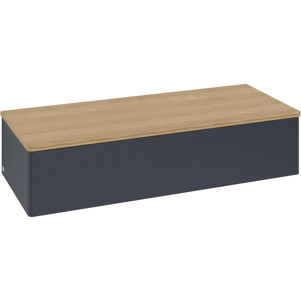 V&B ANTAO SIDESKAP 1 SKUFF GLATT 1200X268X500 BLÅ/EIK v:5374685