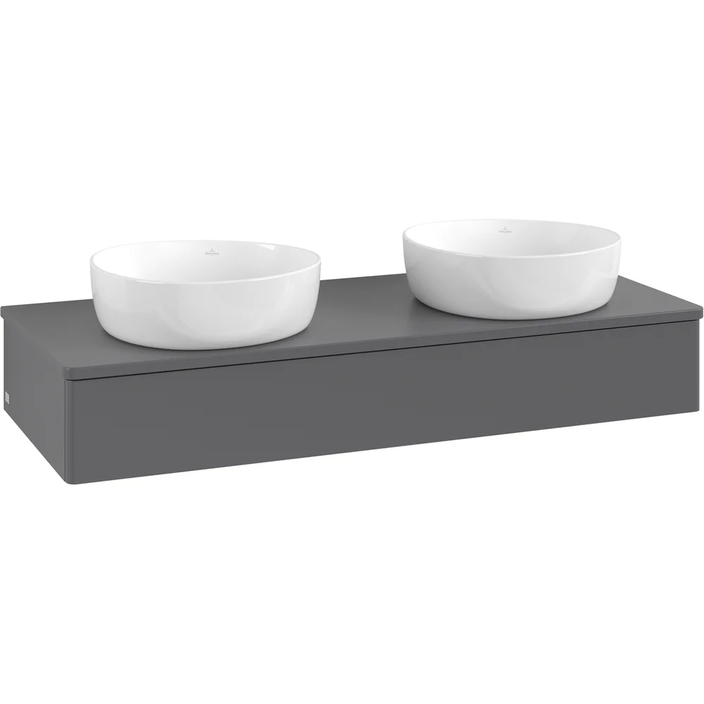 V&B ANTAO SERVANTSKAP 1 SKUFF GLATT 1200X190X500 FOR 2 SERV. U/KRANHULL M/LYS ANTRASITT v:4521952 V&B ANTAO SERVANTSKAP 1 SKUFF GLATT 1200X190X500 FOR 2 SERV. U/KRANHULL M/LYS ANTRASITT v:4521952