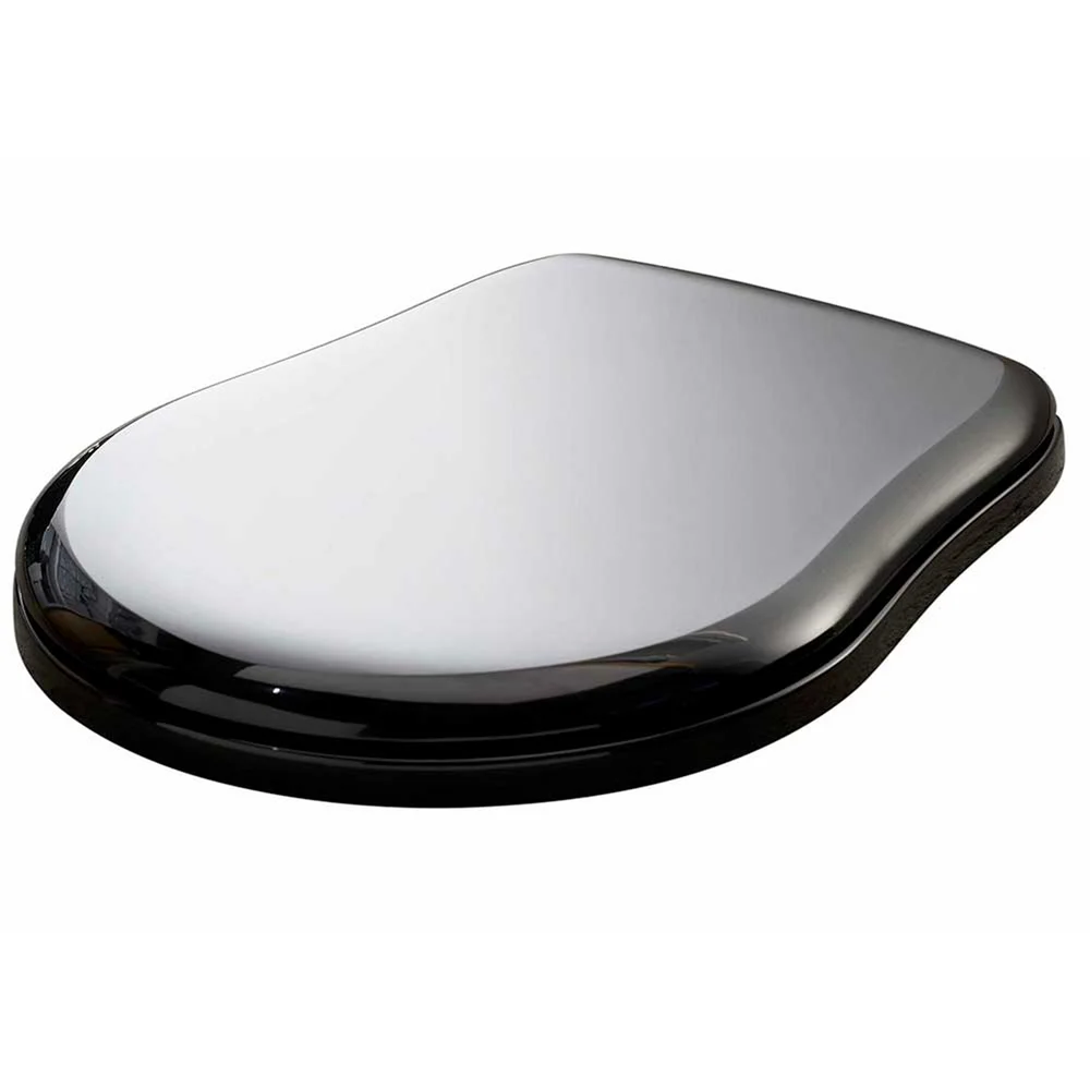 LAVABO RETRO TOALETTSETE BLANK SORT M/KROM BESLAG v:4847843