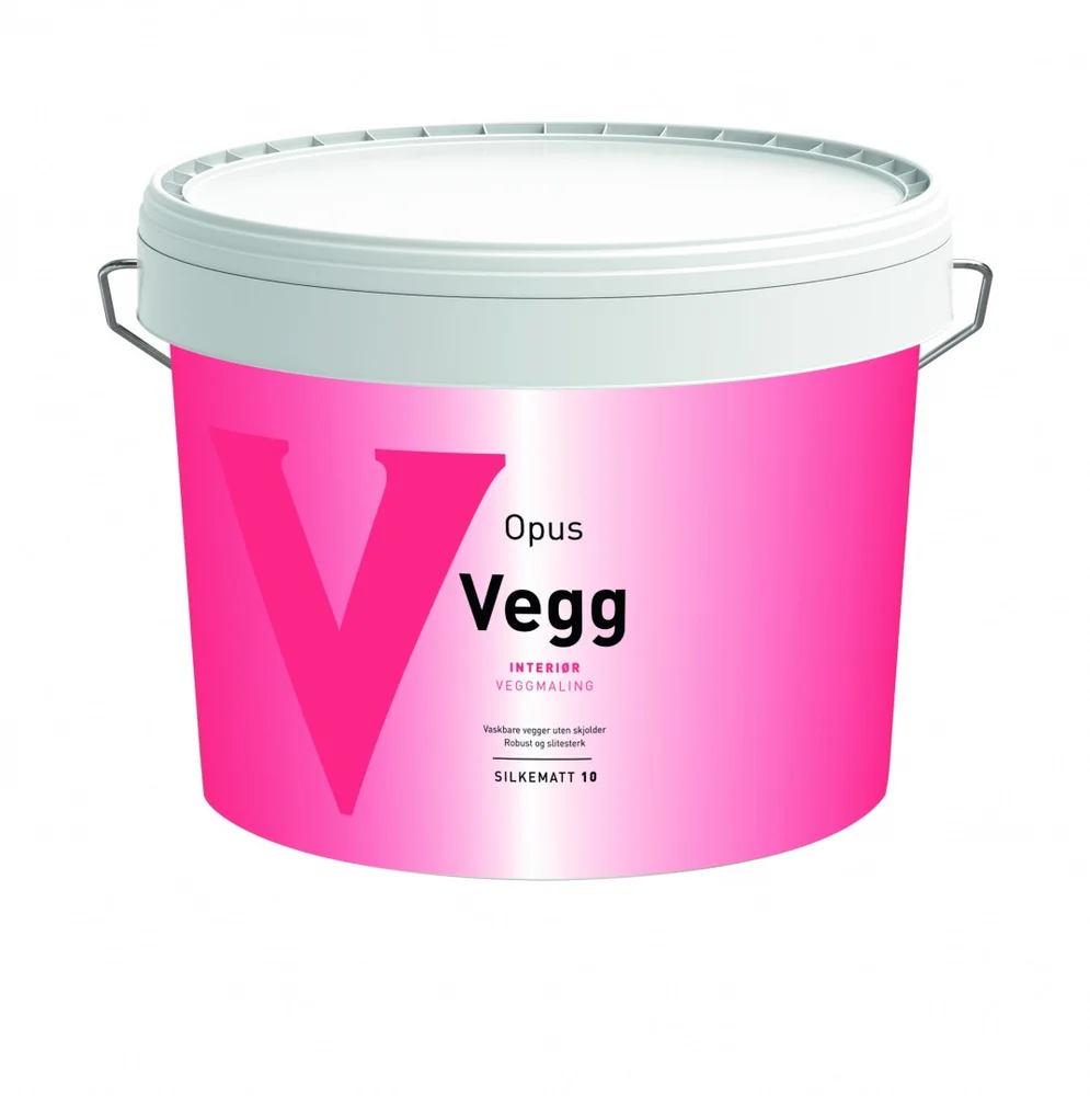 OPUS Vegg silkematt veggmaling hvit base 9 l til innendørs bruk v:9841794
