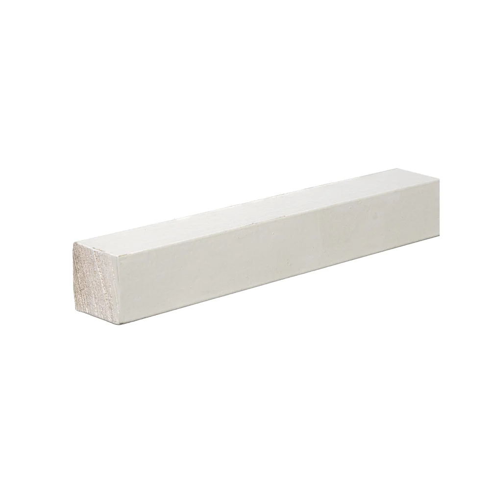 Glattkantlist furu malt hvit bomull S0502-Y 21x21x2400 mm v:6011360