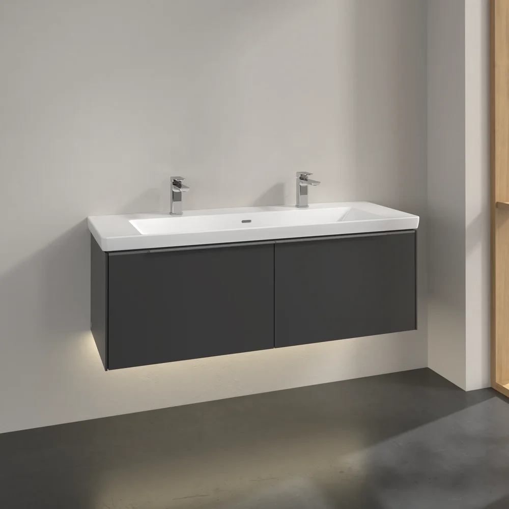 V&B SUBWAY 3.0 SERVANTSKAP 127X42 GRAPHITE M/LYS HÅNDTAK I KROM v:9497743