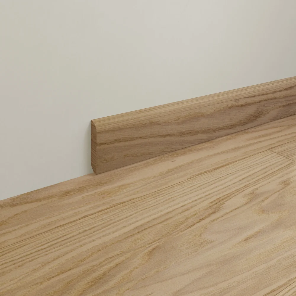 Fotlist eik mattlakkert finér 14x60x2250 mm lys v:6184004