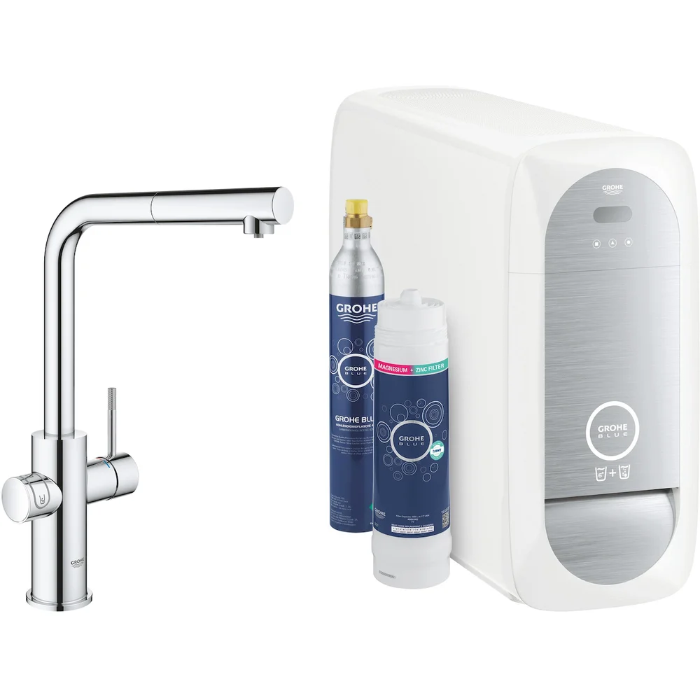 GROHE BLUE HOME L-TUT STARTSETT M/UTTREKKBAR TUT KROM v:6004176