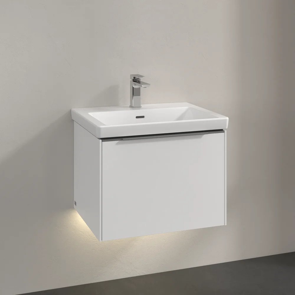 V&B SUBWAY 3.0 SERVANTSKAP 57X42 BRILLIANT WHITE M/LYS HÅNDTAK I KROM v:2266557