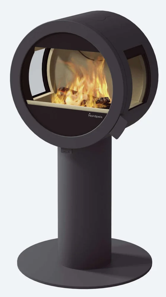 Nordpeis Me Pedestal peisovn med sideglass v:5422989 Nordpeis Me Pedestal peisovn med sideglass v:5422989