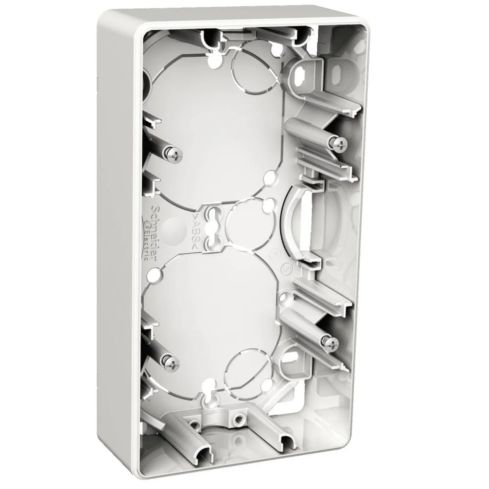 Schneider Electric Dåse, Exxact, 2-fag, 35mm, utendørs, IP21, hvit v:6054901